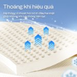 Nệm cao su thiên nhiên Kim Cương Happy Gold 10 Hệ thống lỗ thoáng trên nệm Happy Gold giúp không khí lưu thông, hạn chế cảm giác bí nóng