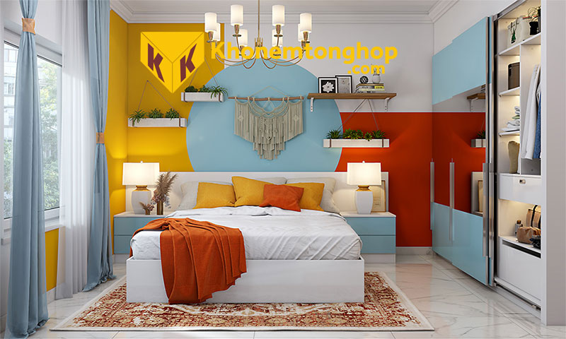 Cách trang trí phòng ngủ nhỏ bằng cách chú ý đến màu sắc và ánh sáng