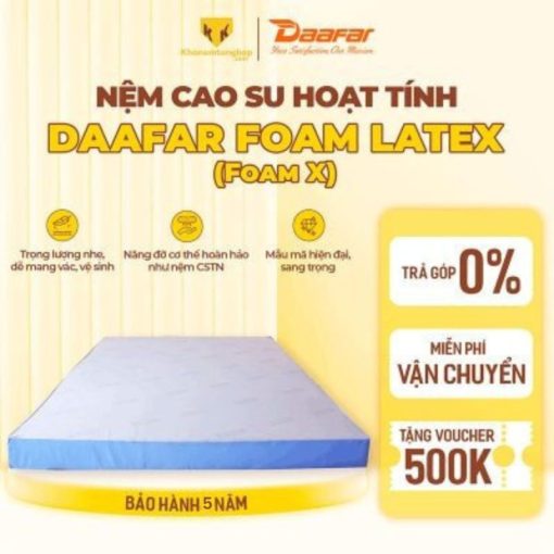 Nệm cao su hoạt tính Daafar Foam X 1