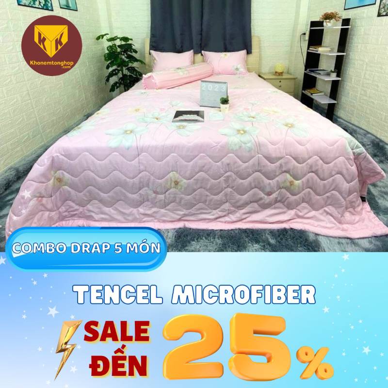 Bộ drap mền Tencel Microfiber Anita (5 món)