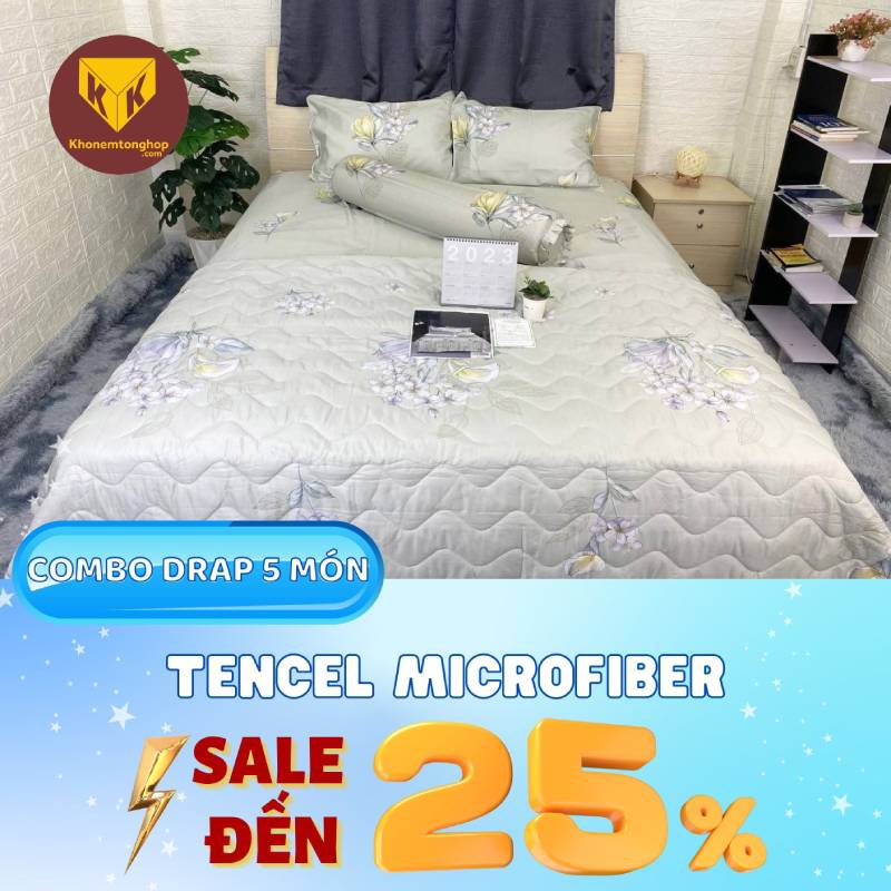 Nơi bán bộ drap mền Tencel Microfiber Anita (5 món) giá rẻ