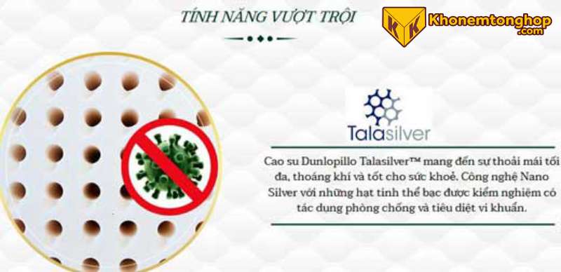 Tác dụng vượt trội của công nghệ Talasilver trong sản xuất nệm Dunlopillo