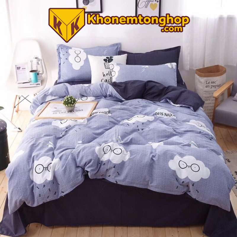 Drap giường từ chất liệu vải đũi