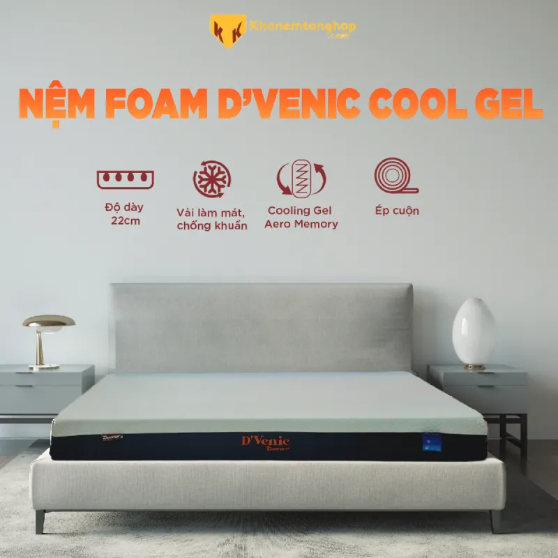 Đệm Foam D’Venic Cool Gel