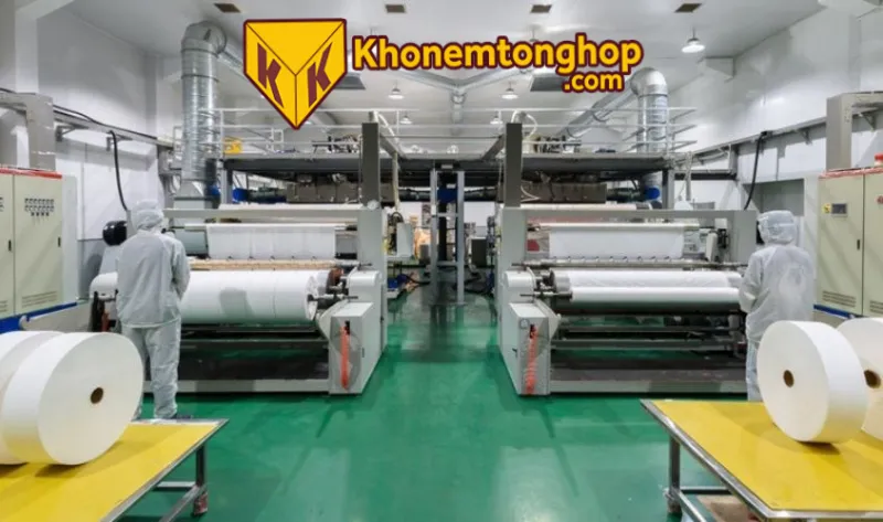 Vải không dệt được sản xuất theo quy trình nghiêm ngặt