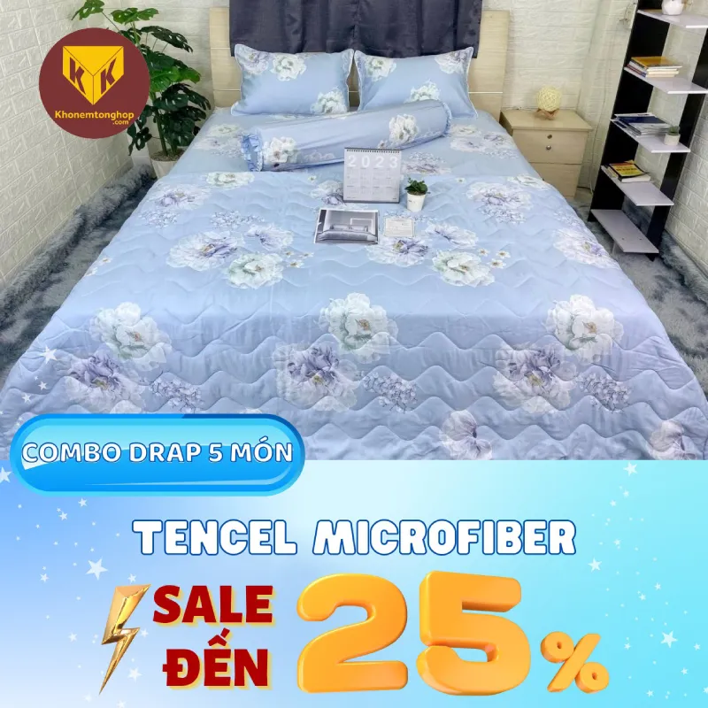 Báo giá ga giường 1m2x2m Tencel Microfiber Anita