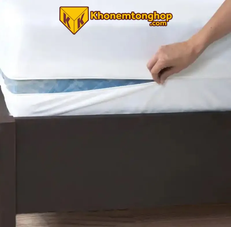 Sử dụng ga giường có khóa kéo để giữ cố định