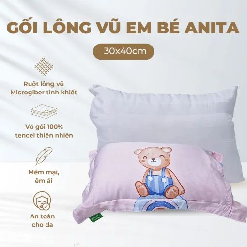 Gối Lông Vũ em bé Anita 2