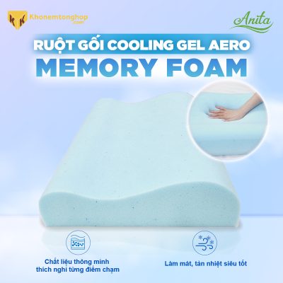 Ruột gối Cooling Gel Memory Foam đàn hồi chậm, làm mát tuyệt vời