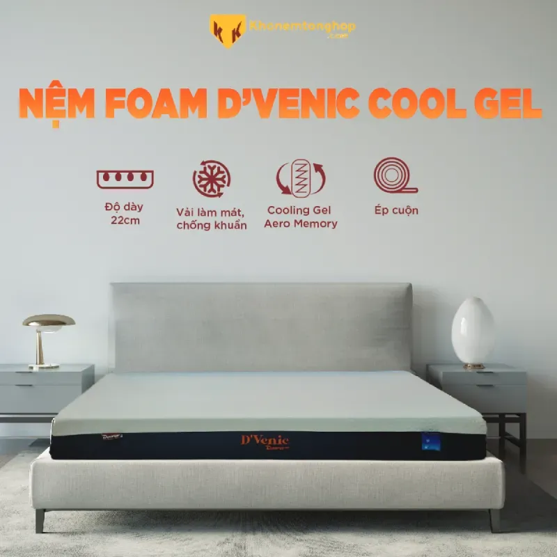 Nệm hybrid D’Venic Cool Gel