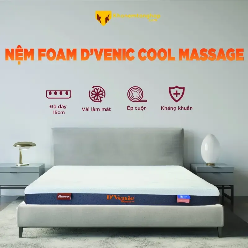 Nệm hybrid D’Venic Cool Massage