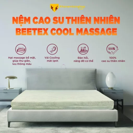 Nệm mát cho người già cao su thiên nhiên Beetex Cool Massage