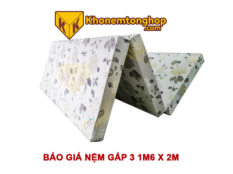 Báo giá nệm gấp 3 1m6 x 2m