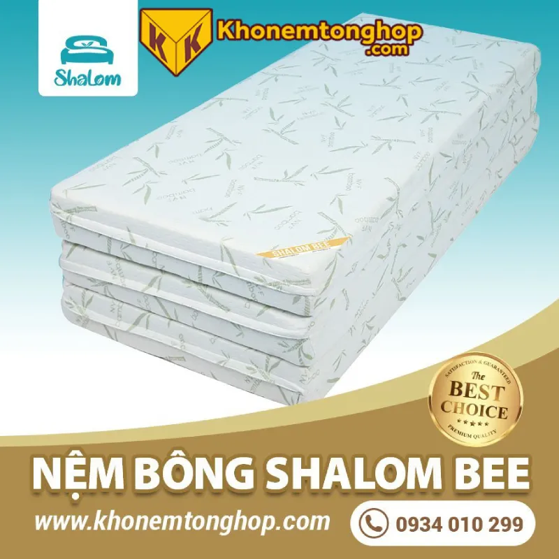 Nệm bông ép 1m x 1m8 thiết kế nhỏ gọn, tiện lợi