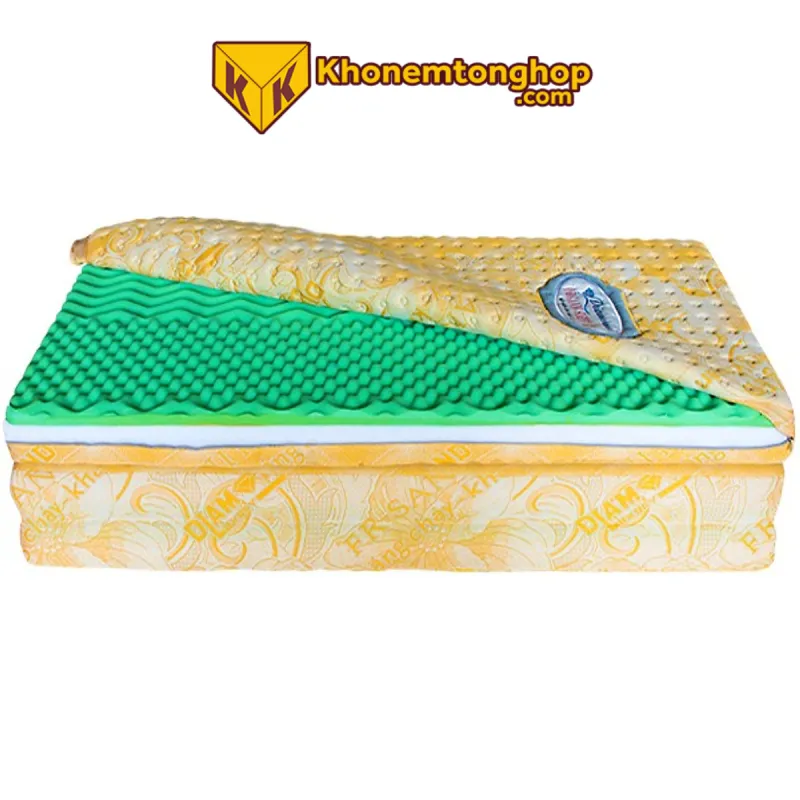 Nệm bông ép 7 vùng Kim Cương Organic Sleep 02 chất lượng bền bỉ