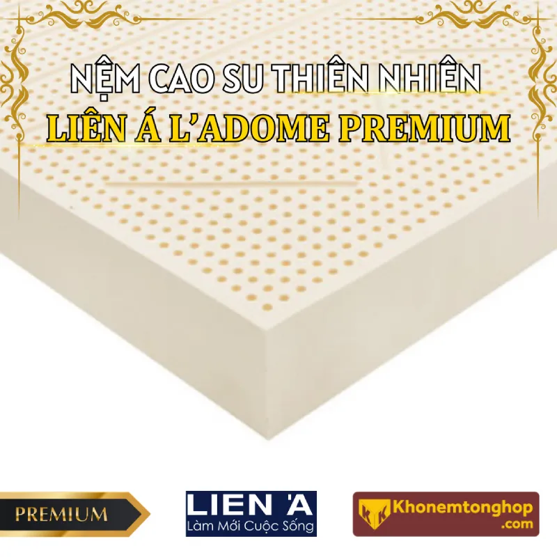 Nệm cao su thiên nhiên 1mx2m Liên Á L’ADOME Premium