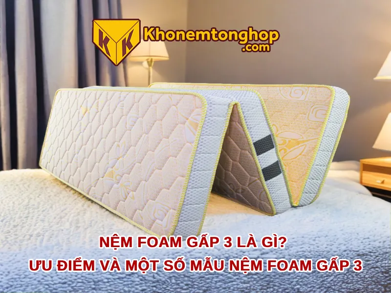 Nệm foam gấp 3 là gì? Ưu điểm và một số mẫu nệm foam gấp 3