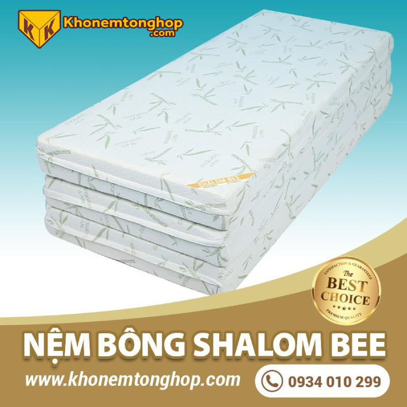 Nệm gấp 3 1m8 Shalom Bee