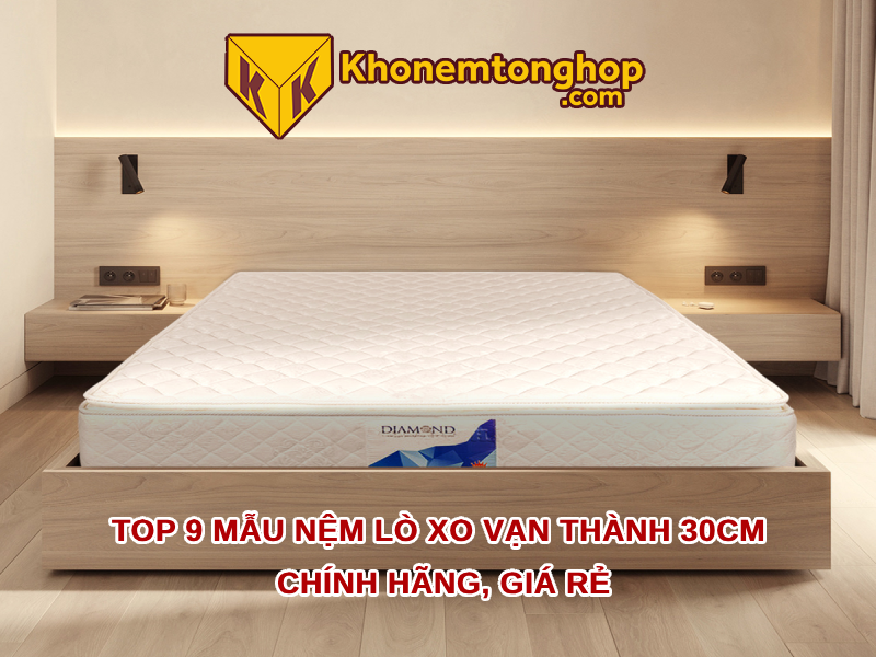 Top 9 mẫu nệm lò xo Vạn Thành 30cm chính hãng, giá rẻ