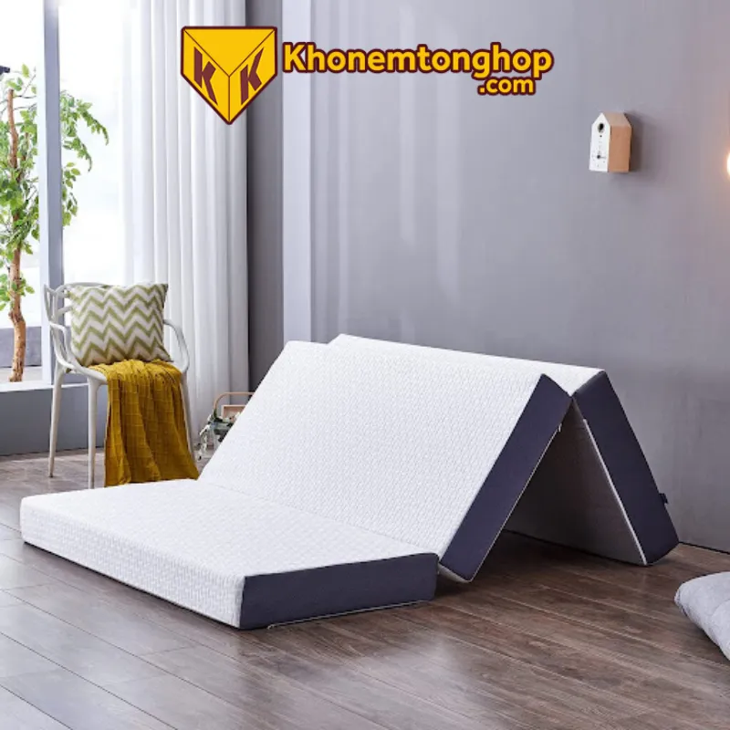 Sử dụng nệm foam dạng gấp 3 giúp tiết kiệm không gian