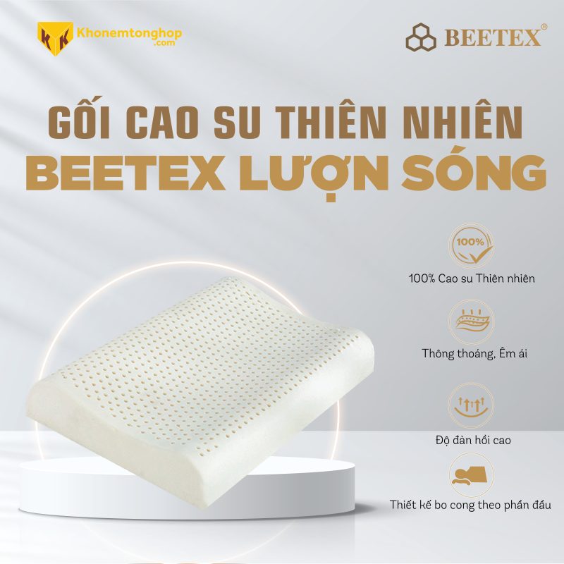 Gối dành cho người đau cổ vai gáy Beetex Lượn Sóng