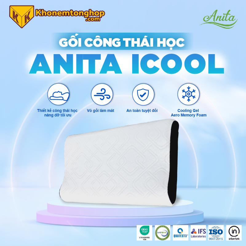 Gối ngủ chống đau cổ ANITA ICOOL