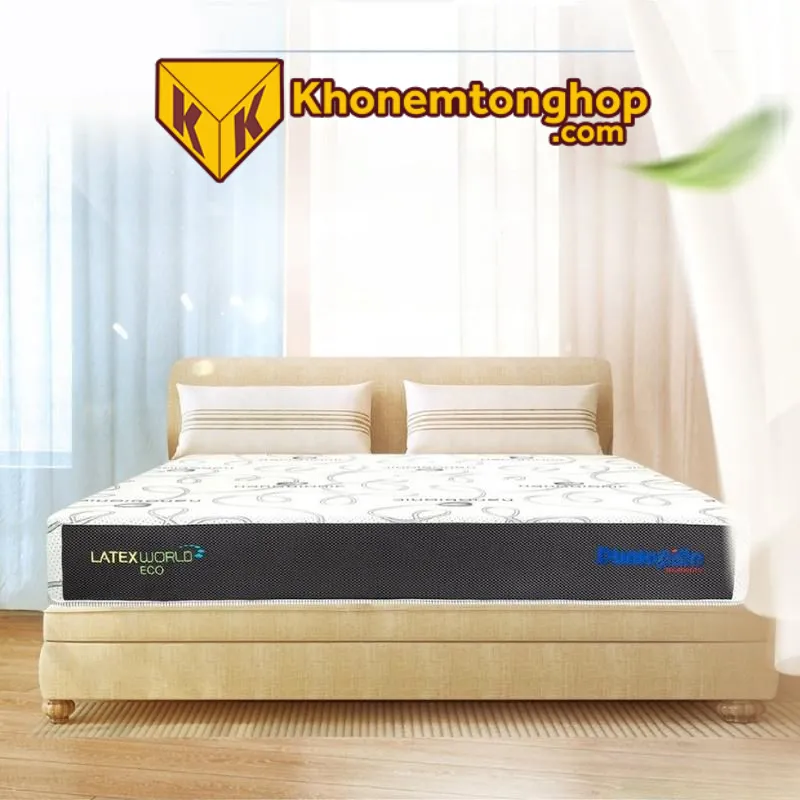 Nệm Dunlopillo 2mx2m (200x200cm) Chính Hãng Giá Tốt 4 Nệm cao su thiên nhiên 2mx2m Dunlopillo Latex World Eco