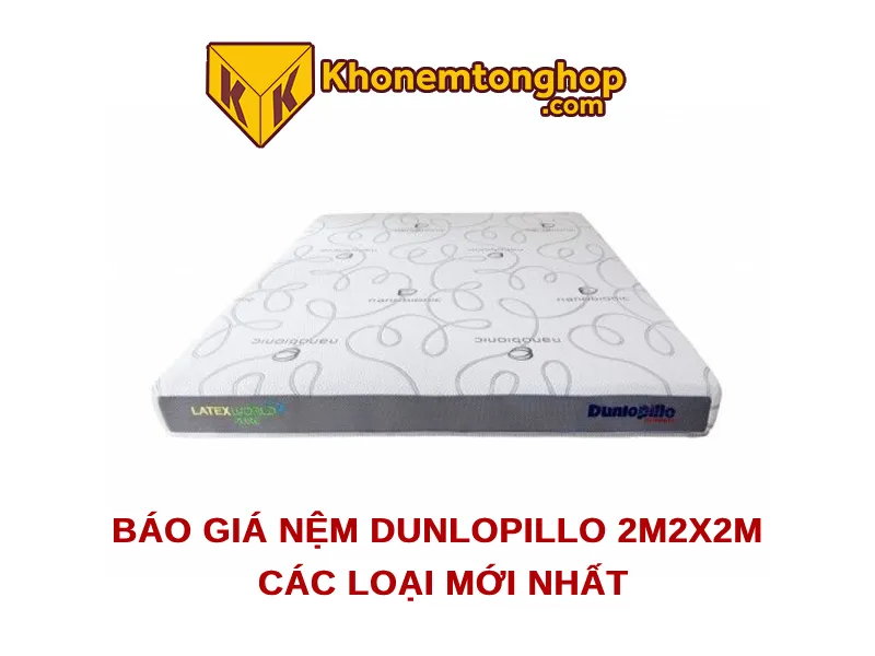 Báo giá nệm Dunlopillo 2m2x2m (220x200cm) các loại mới nhất