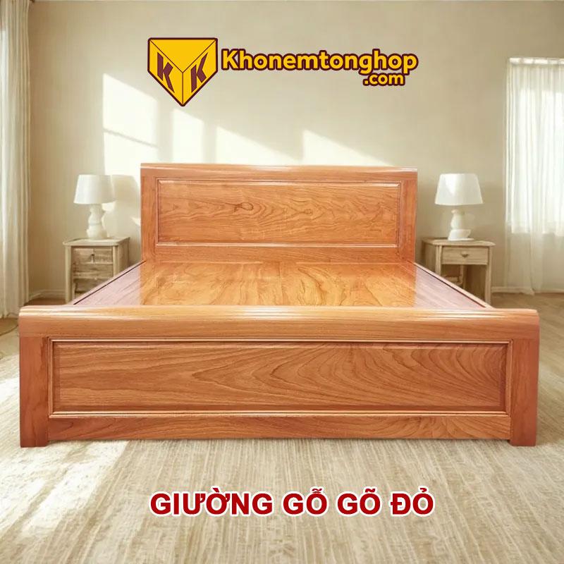 Giường Gỗ Gõ Đỏ Phủ Dạt Phản Ngăn Kéo 8 Giường gỗ Gõ Đỏ bền bỉ và sang trọng