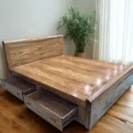 Giường Gỗ Hương Xám Phủ Dạt Phản Ngăn Kéo 7