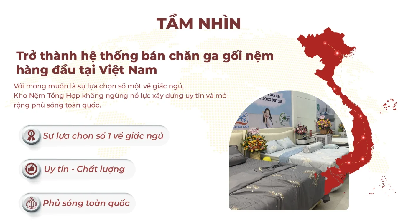 Tầm nhìn công ty Kho nệm tổng hợp