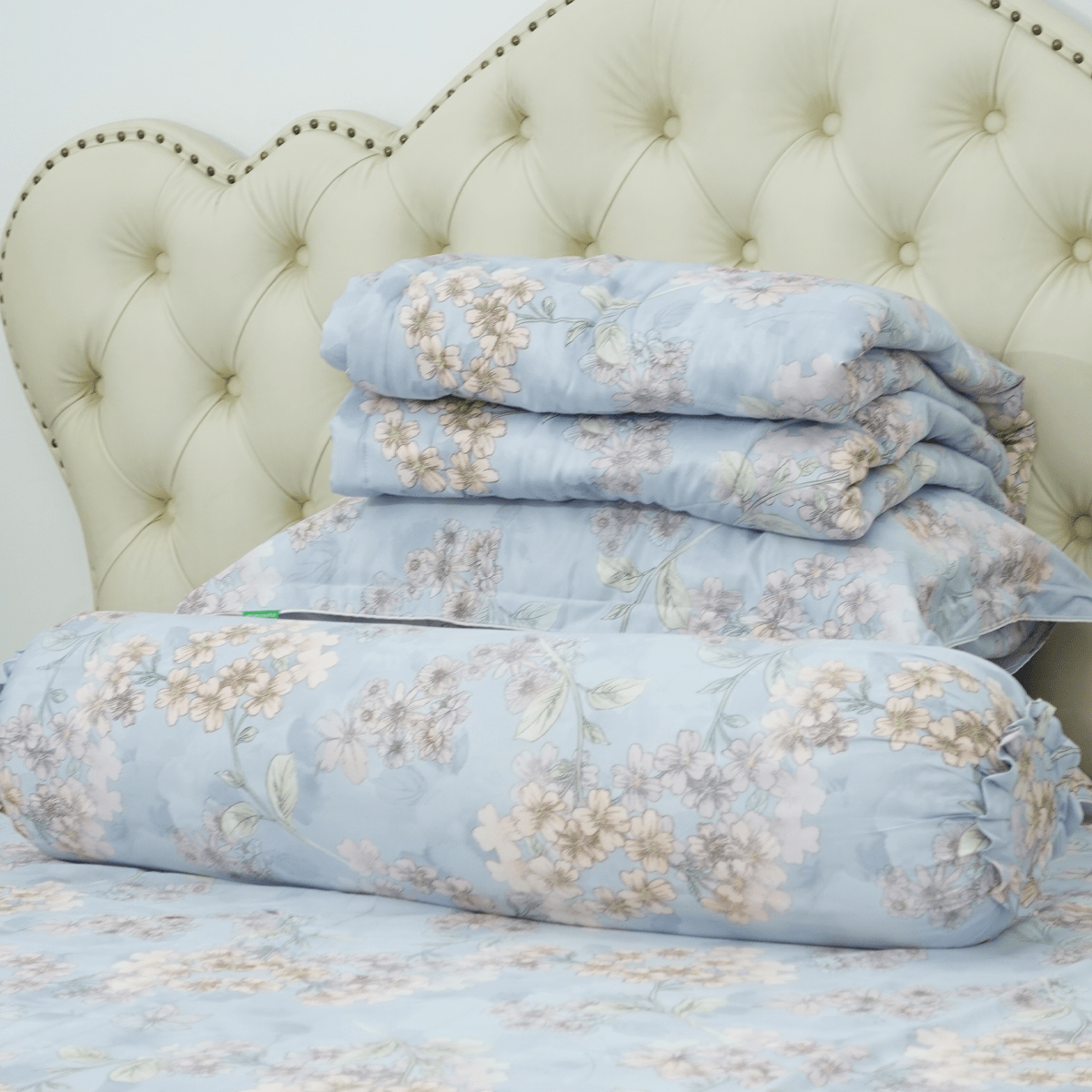 Combo Drap Mền Tencel Microfiber 5 món – Mã số TM2595 13 Bộ Drap TM2595 gồm 5 món đồng bộ