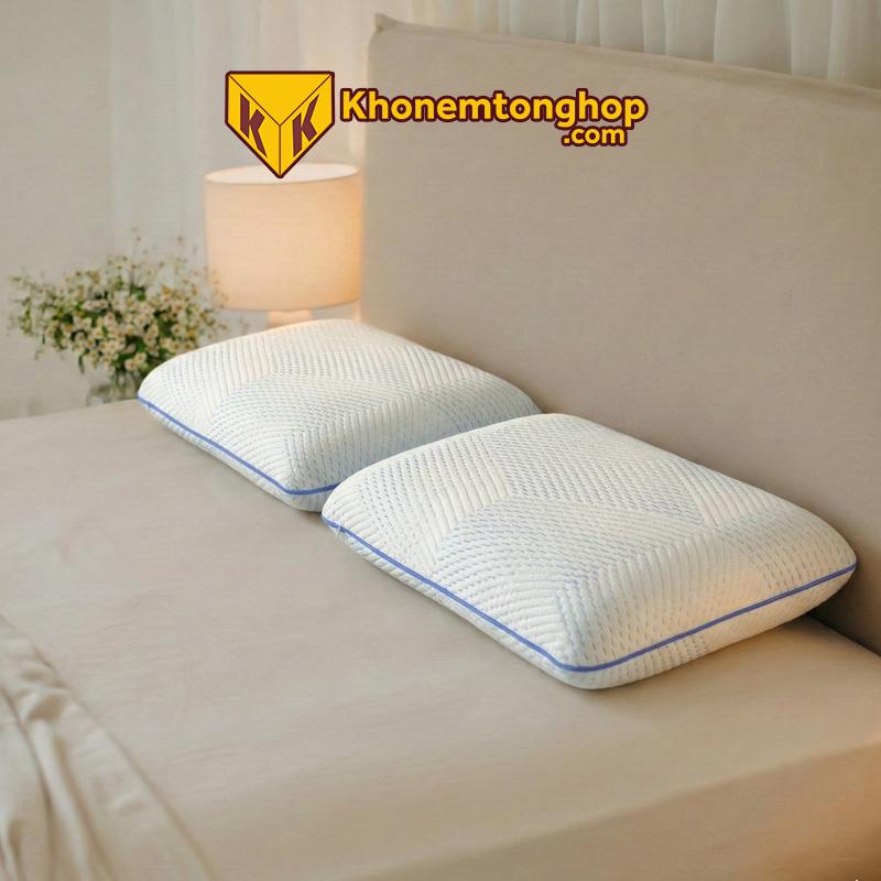Vỏ gối Memory Foam Beetex Oval làm từ vải gấm lạnh cao cấp