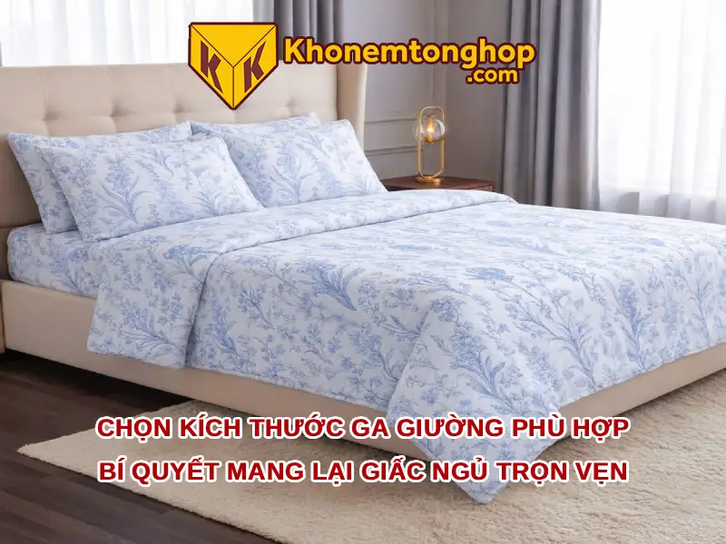 Chọn kích thước ga giường phù hợp: Bí quyết mang lại giấc ngủ trọn vẹn