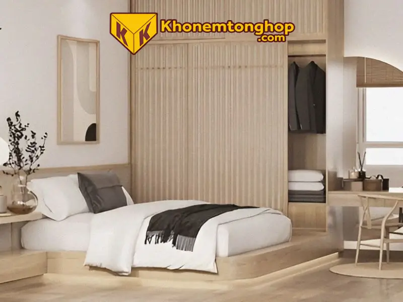 Decor phòng ngủ 10m2 phong cách Japandi