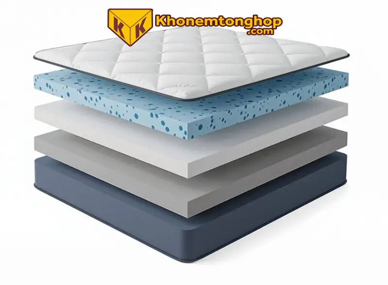 Gel memory foam rất được ưa chuộng trong sản xuất các loại nệm