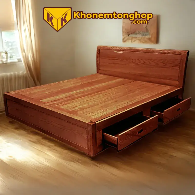 Mẫu giường ngủ hiện đại có ngăn kéo