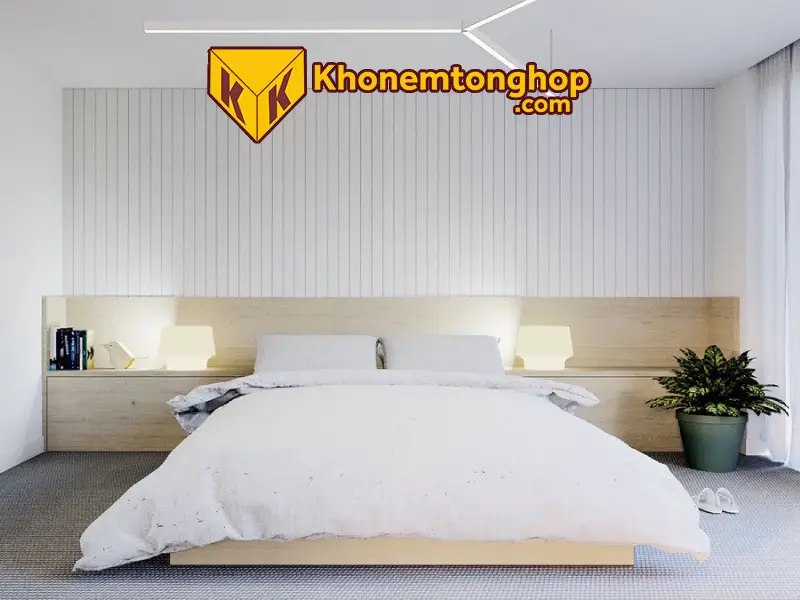 Trang trí phòng ngủ tối giản bằng màu sơn trung tính