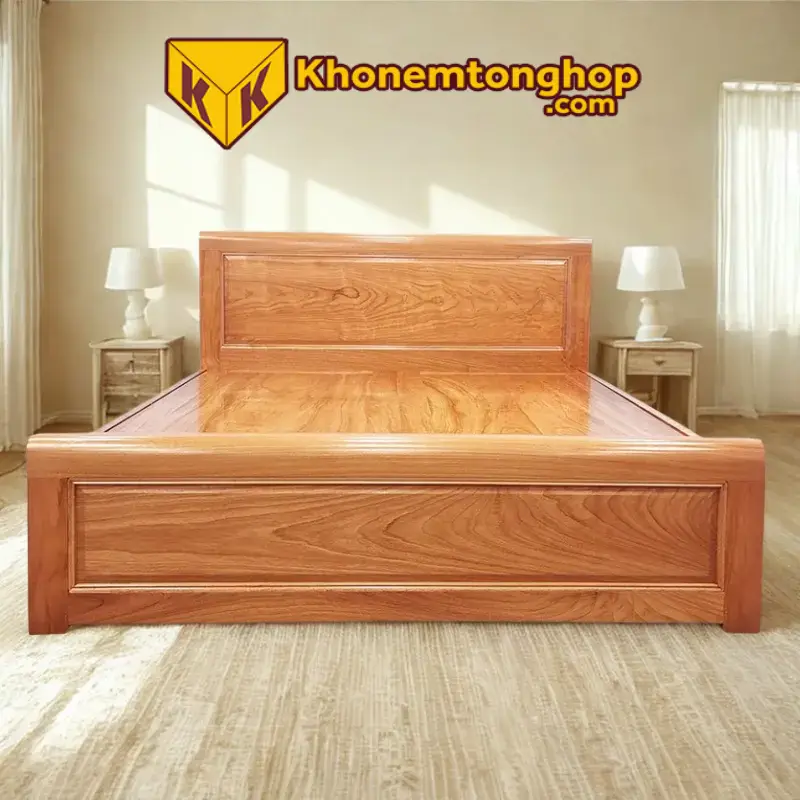 Phòng Ngủ Hoàn Hảo: Các Mẫu Nội Thất Phòng Ngủ Đẹp Bạn Không Thể Bỏ Qua 3 Giường gỗ tự nhiên bền bỉ