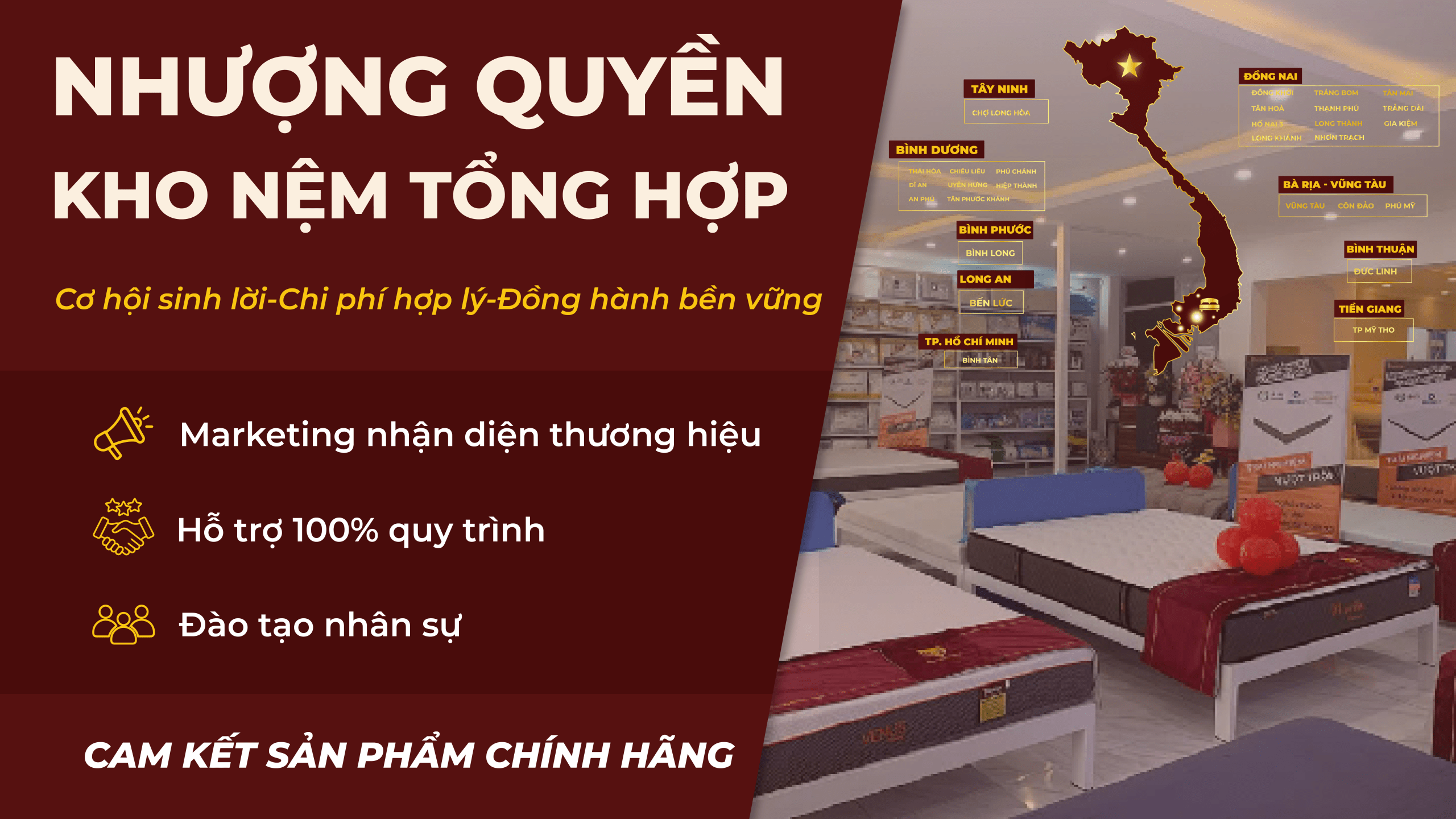 Cơ hội kinh doanh nhượng quyền Kho Nệm Tổng Hợp chi phí hợp lý