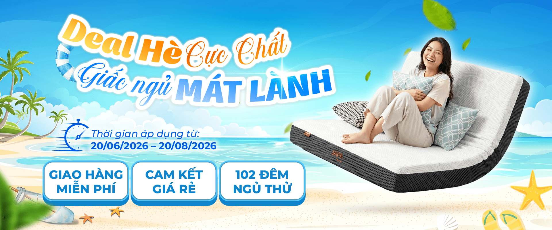 Chương trình khuyến mãi Mua nệm tặng drap mền gối tiết kiệm đến 9 triệu