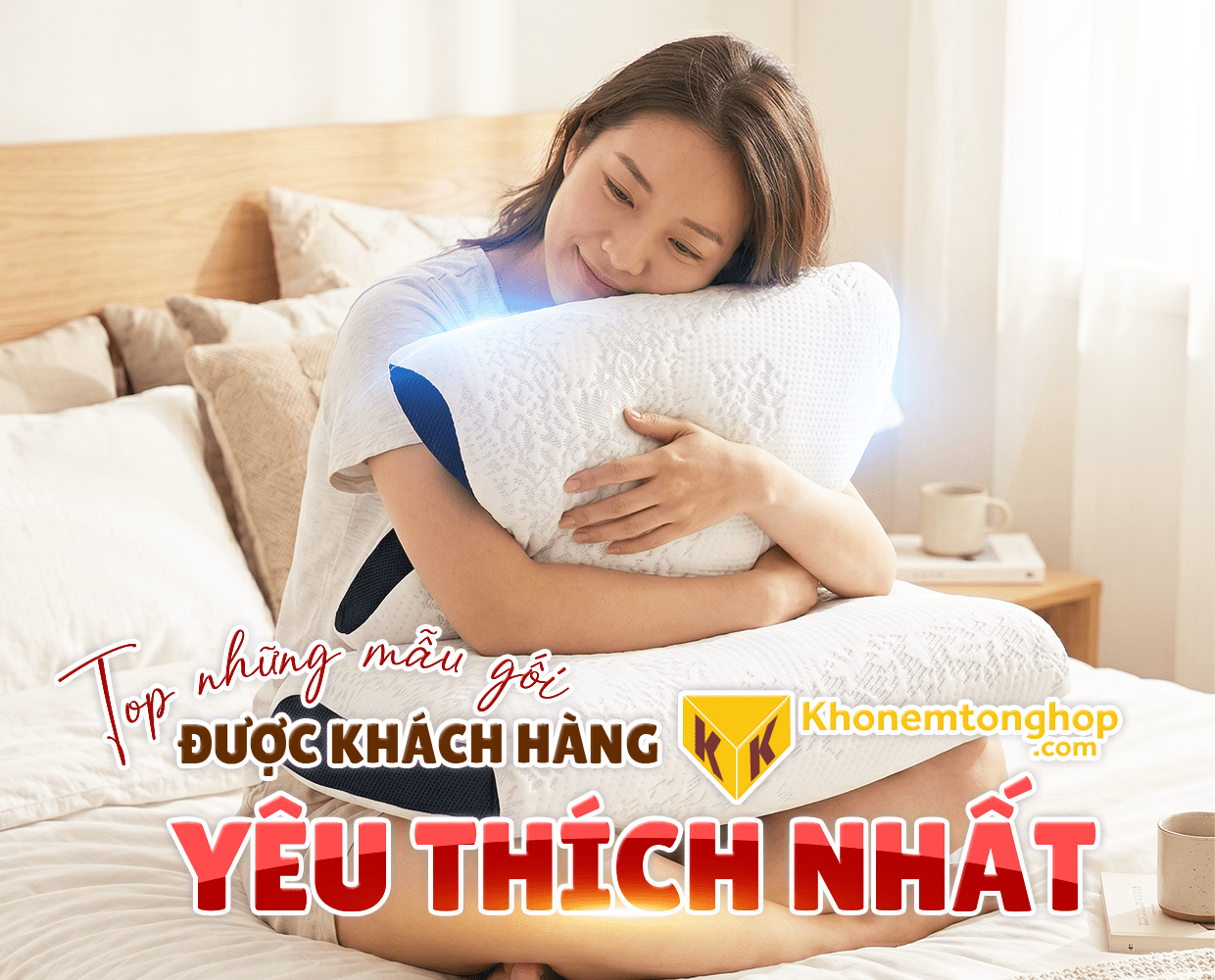 Top mẫu gối ngủ bán chạy nhất tại Kho Nệm Tổng Hợp