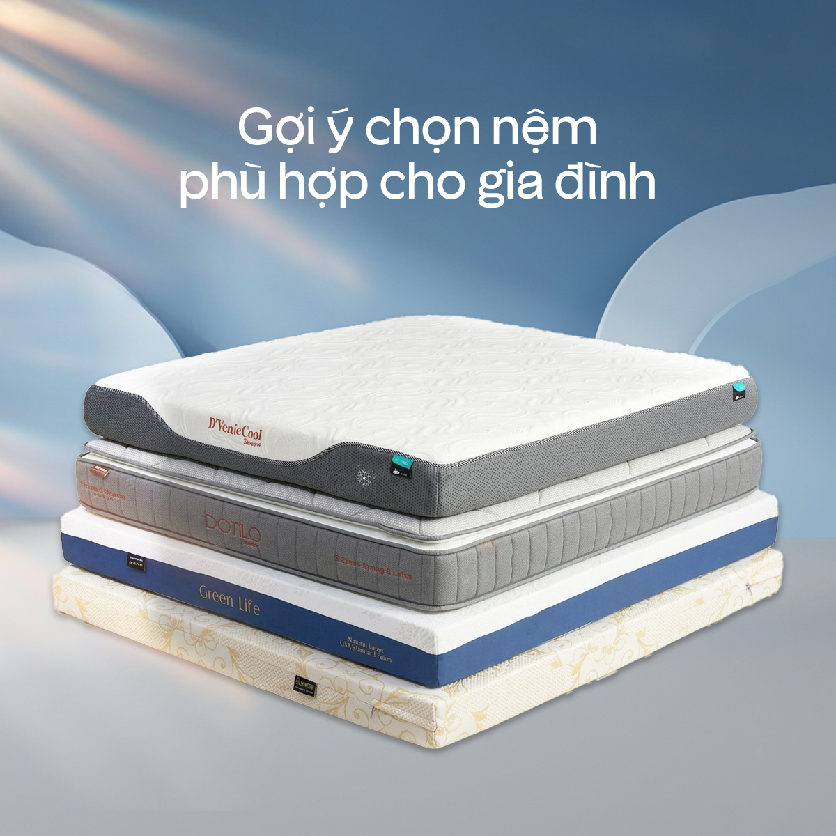 Gợi ý chọn nệm phù hợp cho gia đình