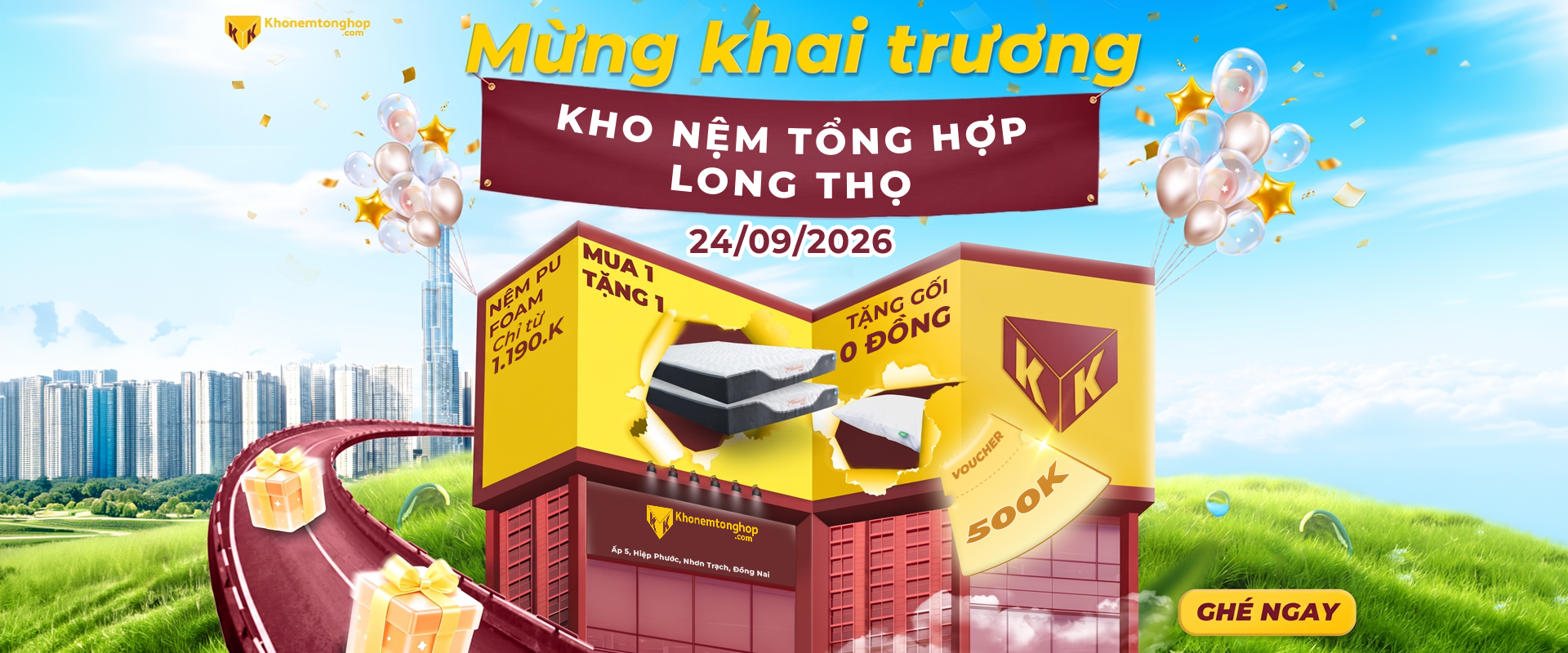 Mừng khai trương Kho Nệm Tổng Hợp Long Thọ – Săn nệm giá tốt, rinh quà cực xịn 8