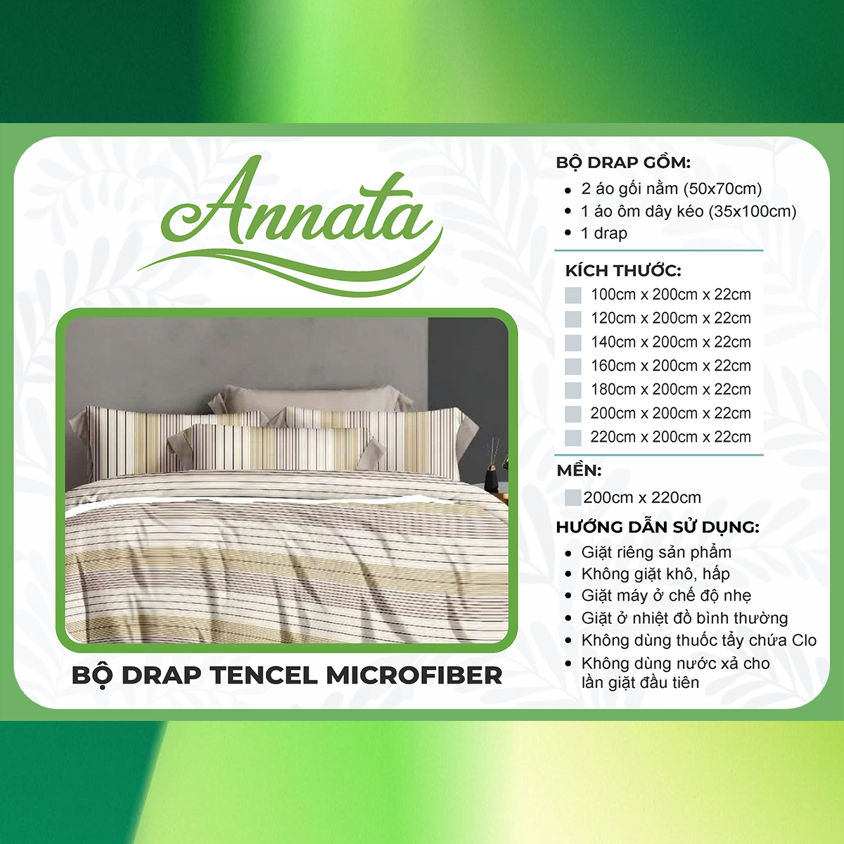 Combo Drap Mền Tencel Microfiber 5 món – Mã số TM2611 12 Combo Drap Mền Tencel Microfiber 5 món – Mã số TM2611 11
