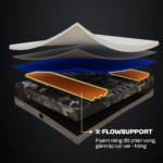 Nệm Graphene Foam Power X Flow 15 Lớp Graphene Memory Foam hỗ trợ ôm sát và phân bổ áp lực vai -hông